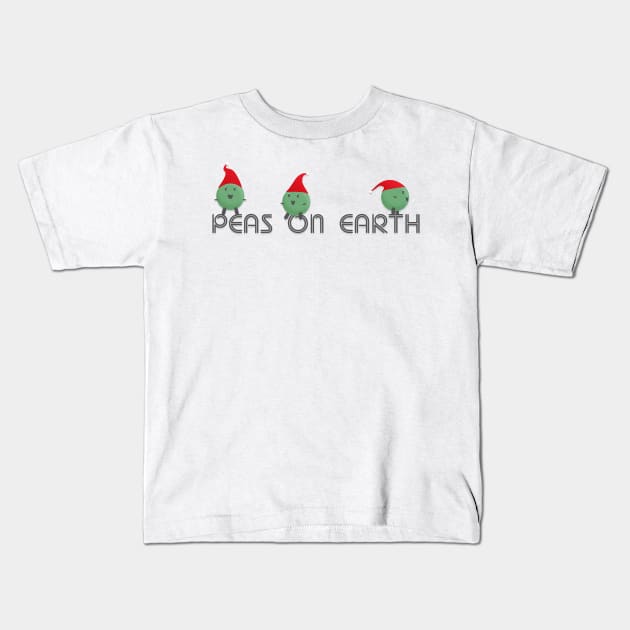 Peas On Earth Kids T-Shirt by Jarrodjvandenberg